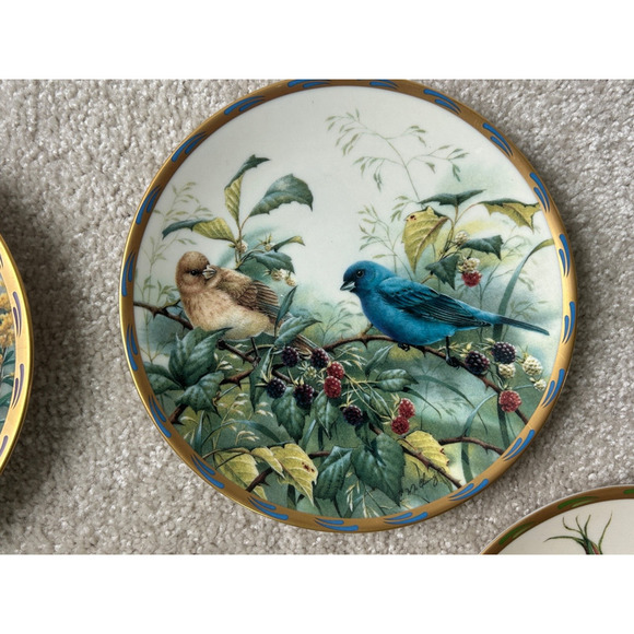 Catherine McClung Set of 5 Lenox Nature's Collage Bird 8" Plates Collection USA - Picture 3 of 10